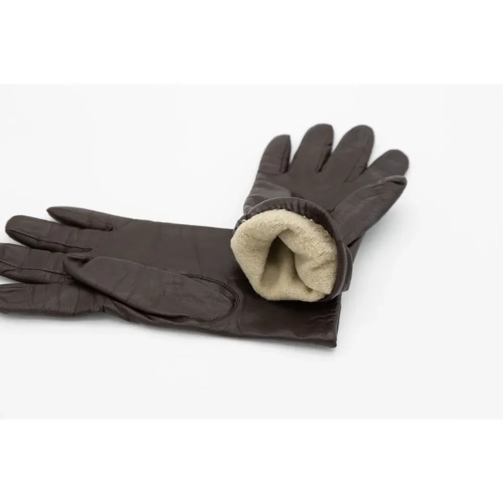 Vintage Brown Leather Gloves Thinsulate Lined Women’s Medium 1980s 90s‎ Winter